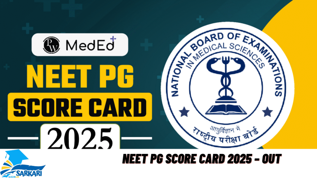 NEET PG Score Card 2025 – Out