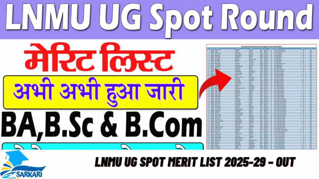 LNMU UG Spot Merit List 2025-29 – Out