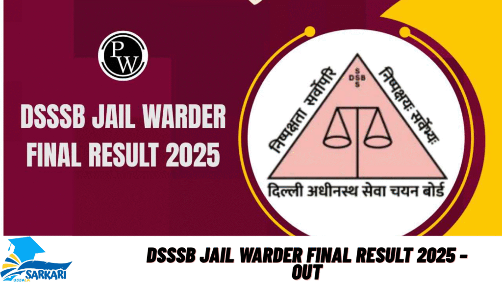 DSSSB Jail Warder Final Result 2025 – Out