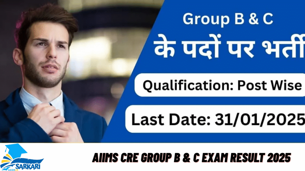 AIIMS CRE Group B & C Exam Result 2025