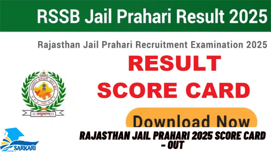 Rajasthan Jail Prahari 2025 Score Card – Out