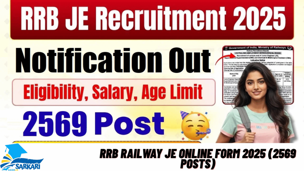 RRB Railway JE Online Form 2025 (2569 Posts)