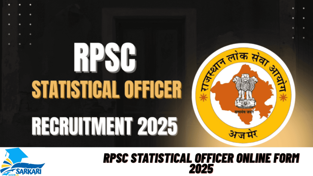 RPSC Statistical Officer Online Form 2025