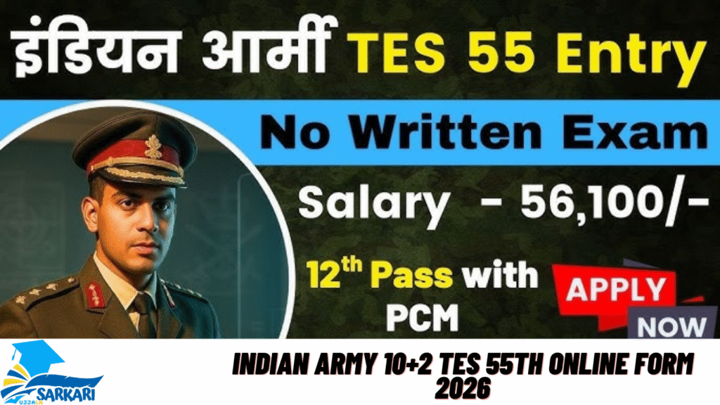 Indian Army 10+2 TES 55th Online Form 2026