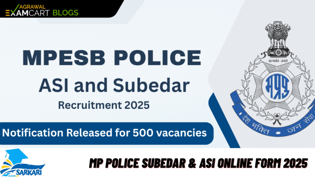 MP Police Subedar & ASI Online Form 2025