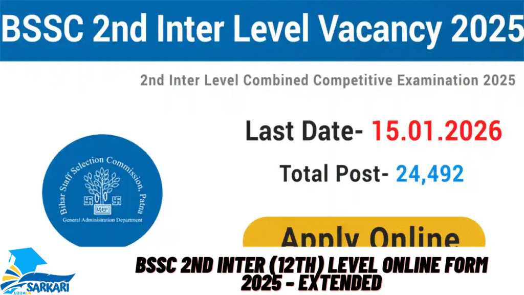 BSSC 2nd Inter (12th) Level Online Form 2025 – Extended
