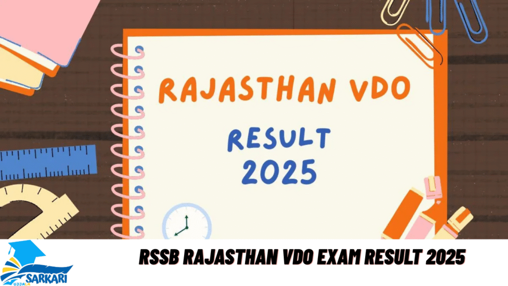 RSSB Rajasthan VDO Exam Result 2025