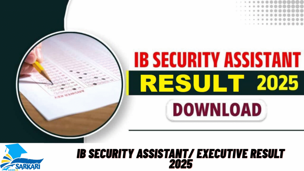 IB Security Assistant/ Executive Result 2025