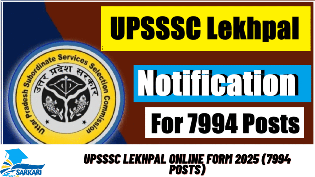 UPSSSC Lekhpal Online Form 2025 (7994 Posts)